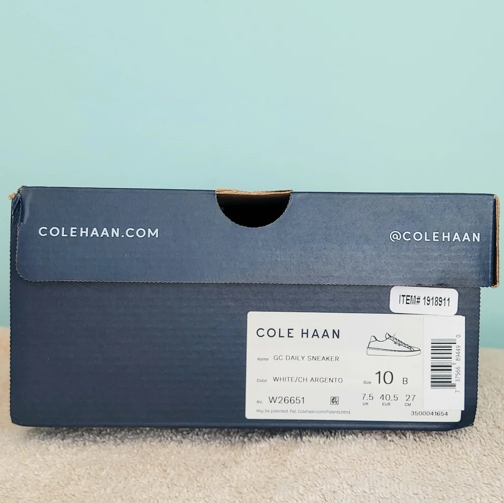 Cole Haan GC Daily Neutral White Leather Sneakers Women's Size 10 NWT Bridal